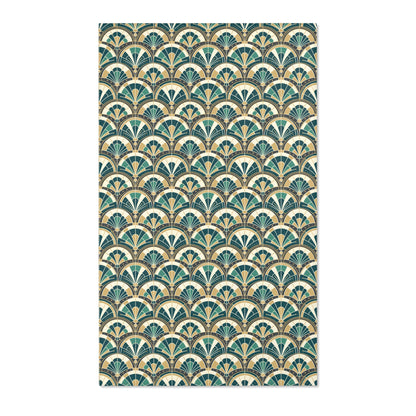 Art Deco Peacock Inspired Area Rug
