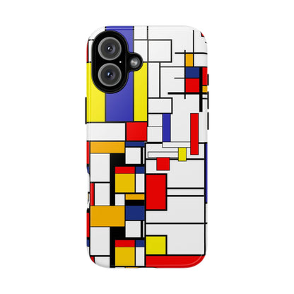 Retro Mod Mondrian, Mid Century Modern Style Tough Phone Case