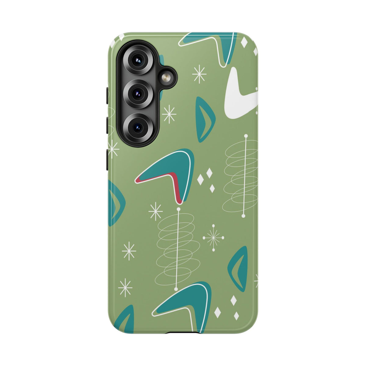 Mid Century Modern Atomic Boomerang, 50s Space Age Tough Phone Case