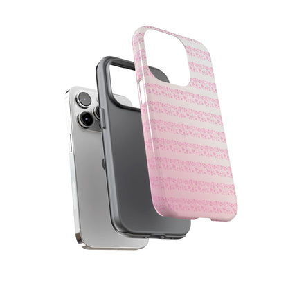 Pink Pyrex Gooseberry Striped Phone Case, Stylish Phone Cover, Tough Protective Case, Cute Cell Phone Case, Trending Gift for Her