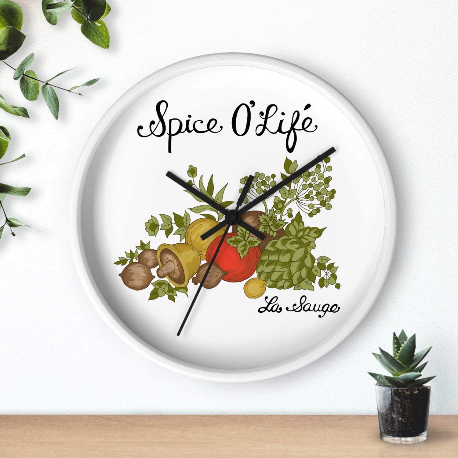 70s Spice Of Life Corningware Inspired Kitschy Mod Retro Wall Clock