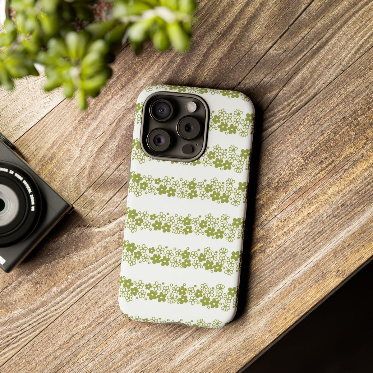 Pyrex Crazy Daisy Spring BlossonFloral Phone Case: Tough Cases with Elegant Green Floral Design, Durable Phone Cover