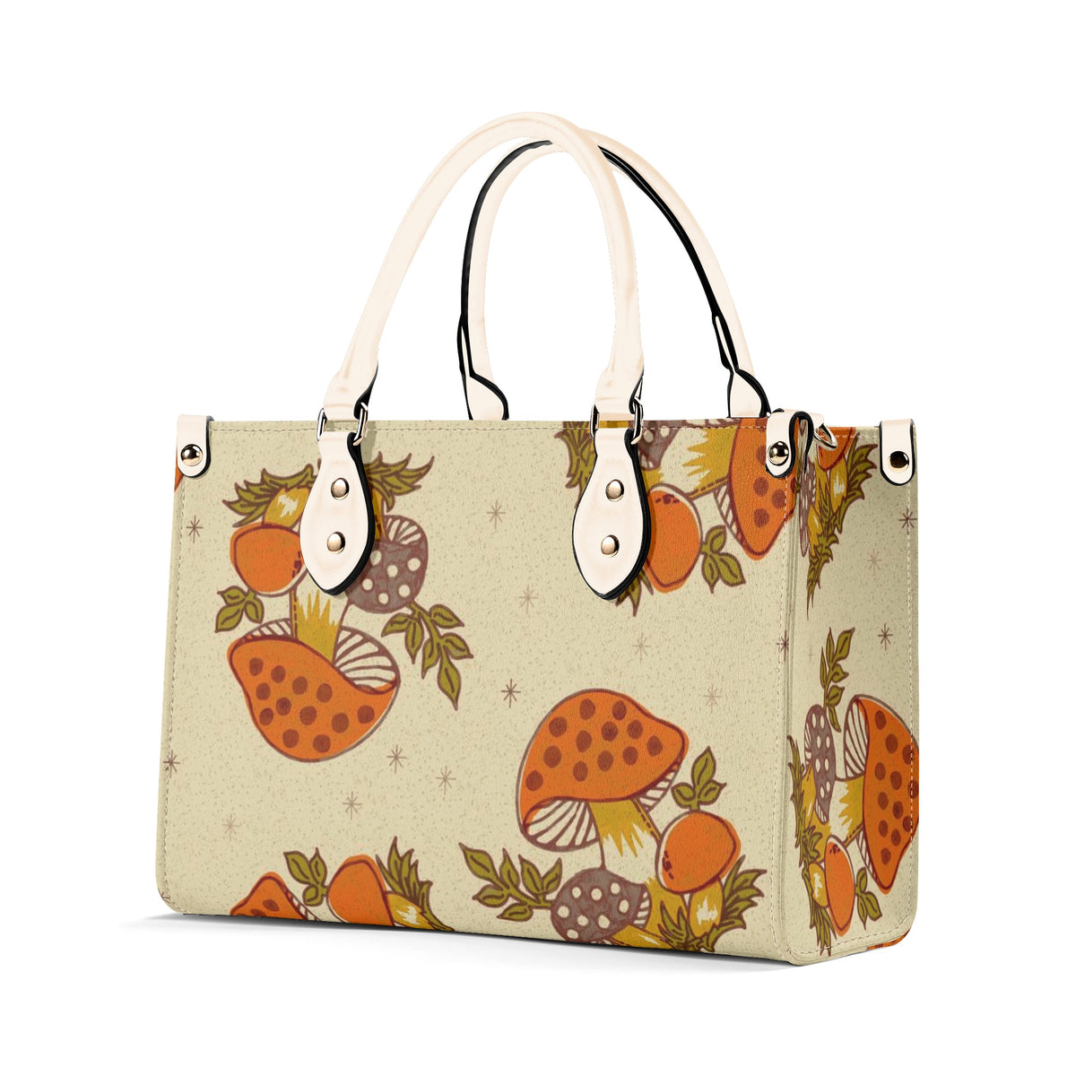 Vintage 70s Merry Mushroom Handbag, Groovy Cottagecore, Retro Hipster Bag - Mid Century Modern Gal