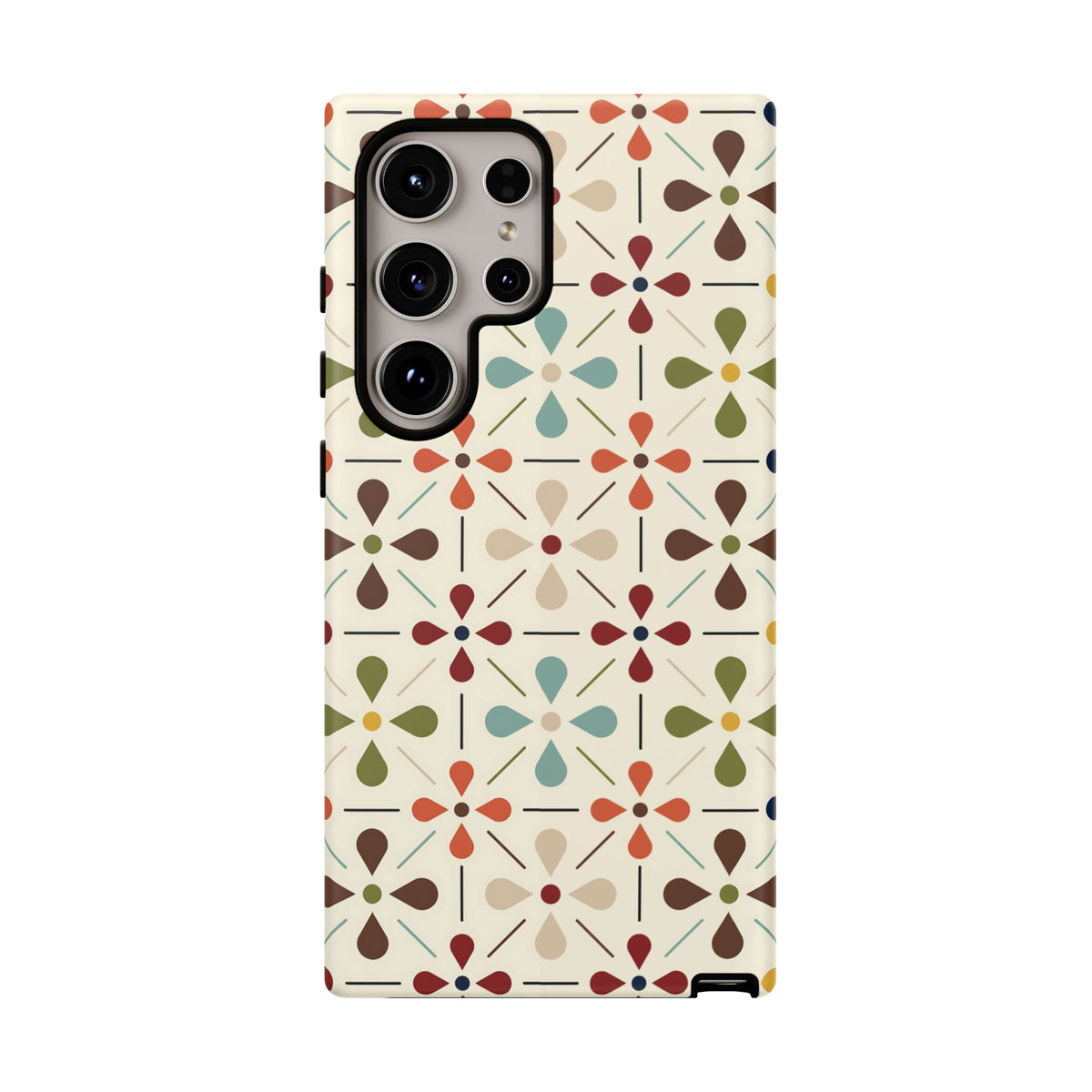 Scandinavian Flower, Mid Modern Danish Design Tough Phone Case