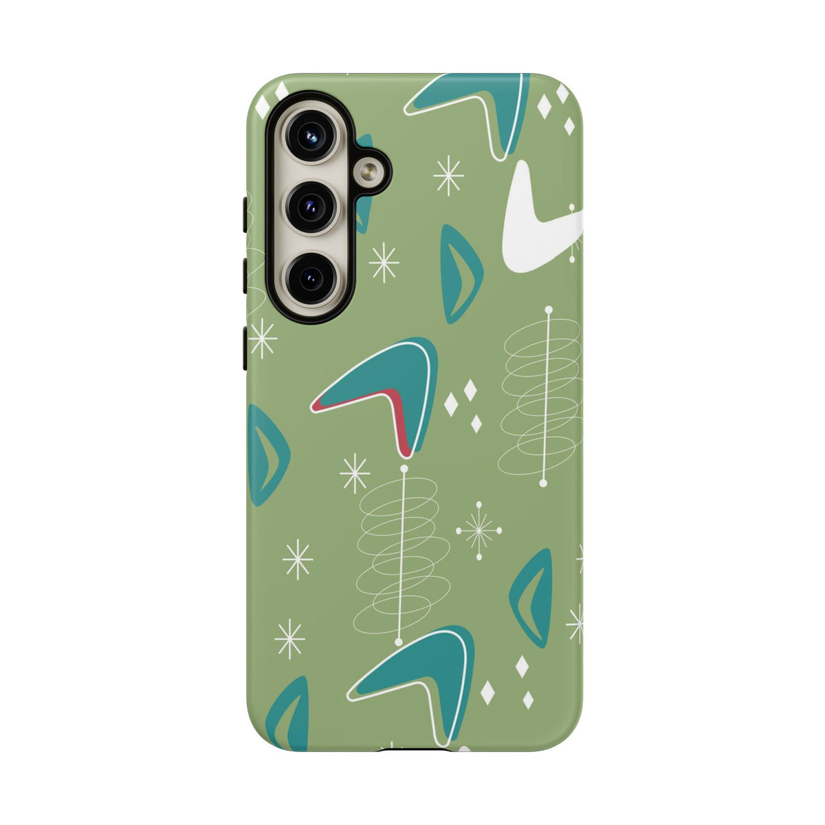 Mid Century Modern Atomic Boomerang, 50s Space Age Tough Phone Case