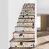 Mid Century Modern Terrazzo Pattern, Retro 13Pcs Stairs Stickers - Mid Century Modern Gal