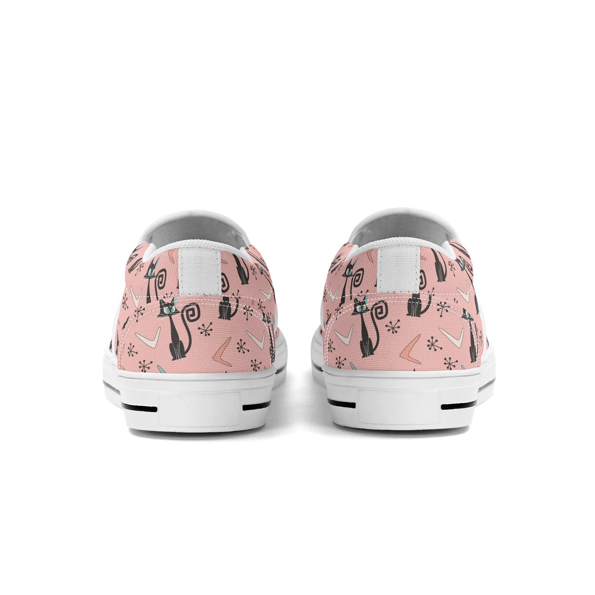 Atomic Kittie Kitschy Cat, Mid Mod Womens  Slip On Loafer Shoes