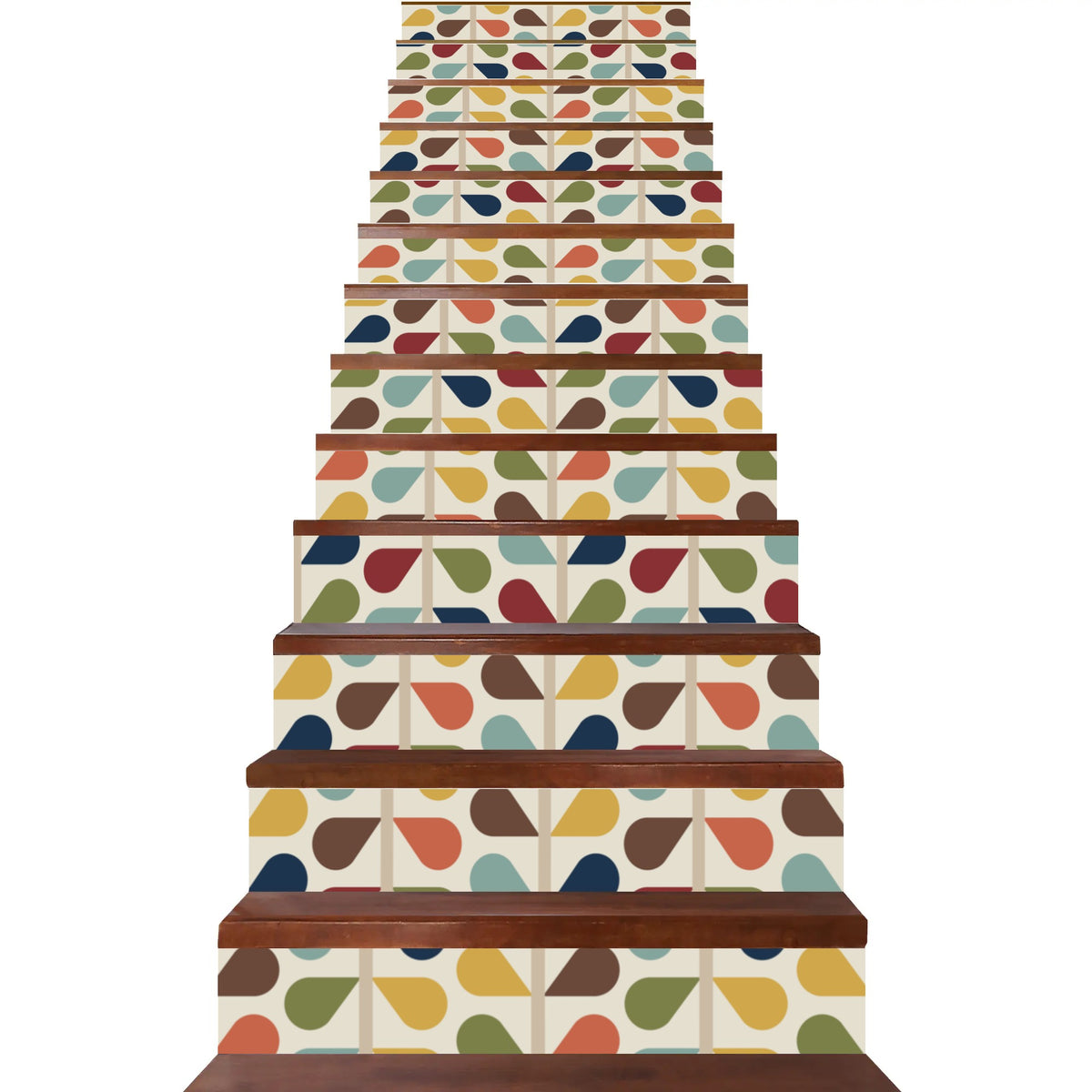 Mid Century Modern Stair Riser Peel And Stick Scandinavian Designed Retro Mod - Mid Century Modern Gal