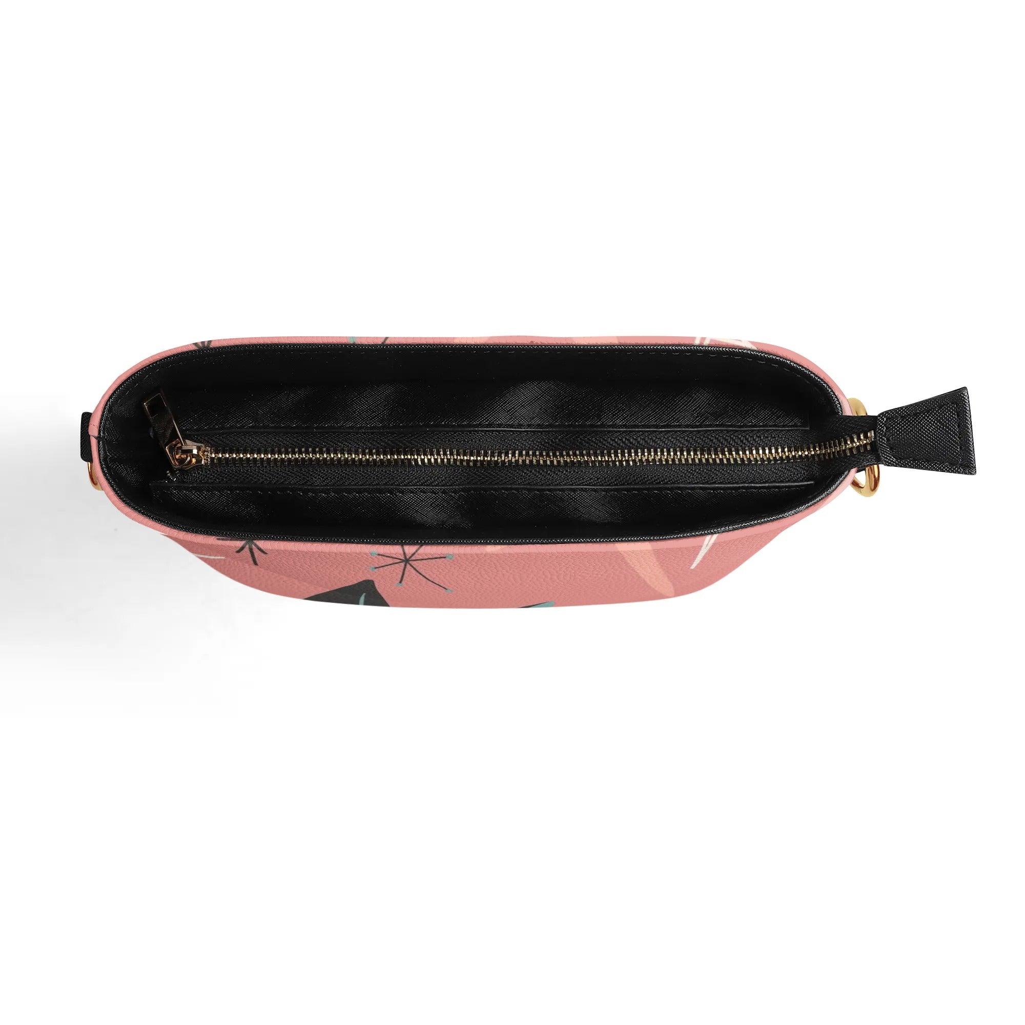 Fun leather zippered bucket hot bag