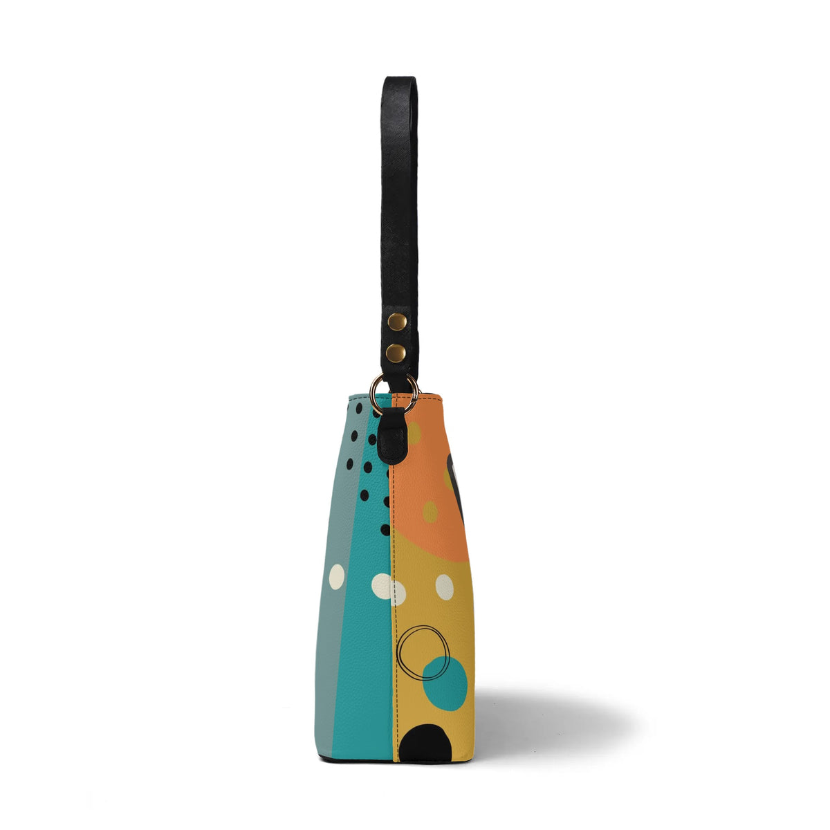 Retro Cassette, Mid Mod Funky Fun Womens Bucket Bag Shoulder Bag - Mid Century Modern Gal
