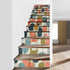 Mid Century Modern Peel And Stick Stair Risers In Geometric Shapes, Abstracts Colorful Retro Stairs Stickers - Mid Century Modern Gal