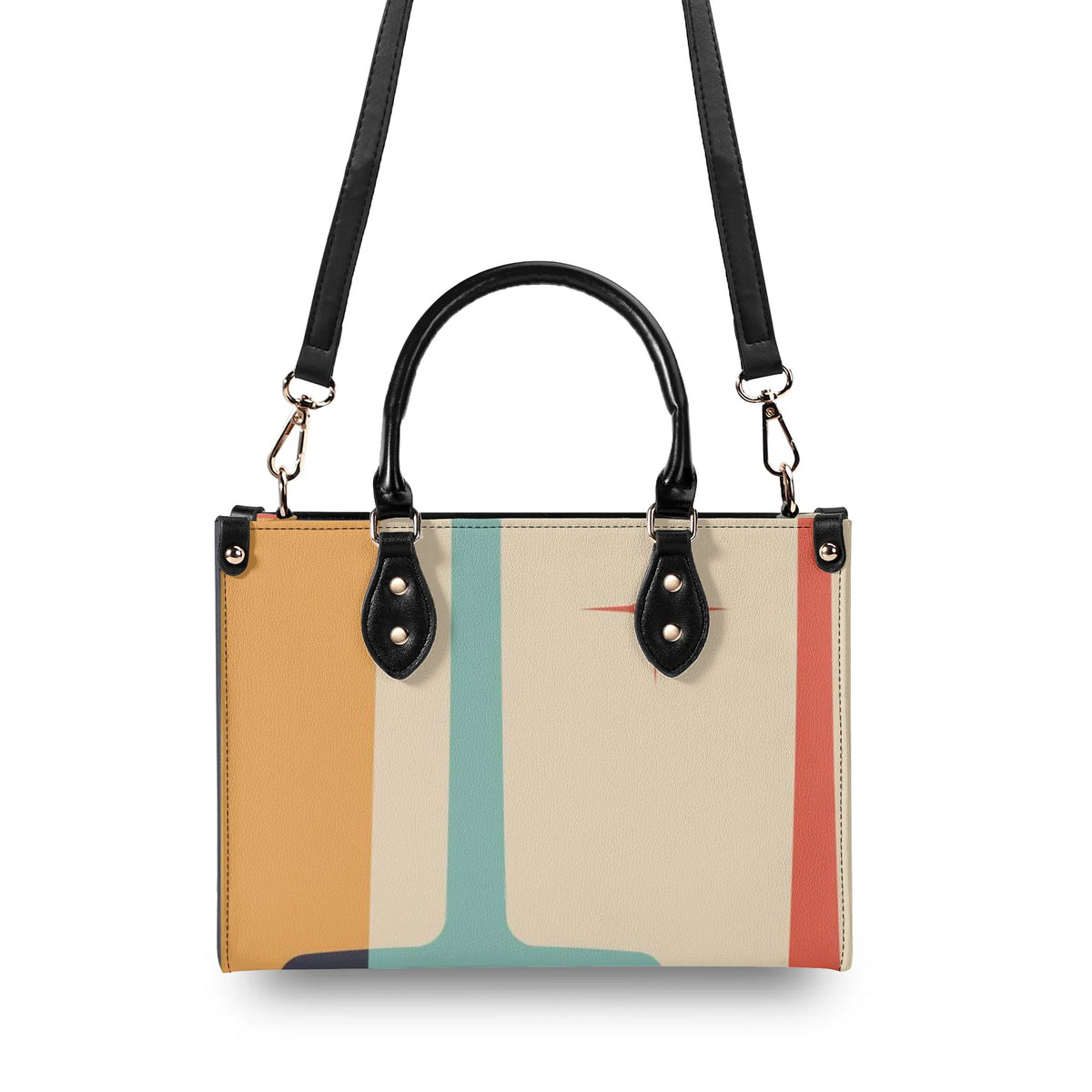 Atomic Cat Mid Mod Handbag, Kitschy Cute Retro Purse For Women - Mid Century Modern Gal