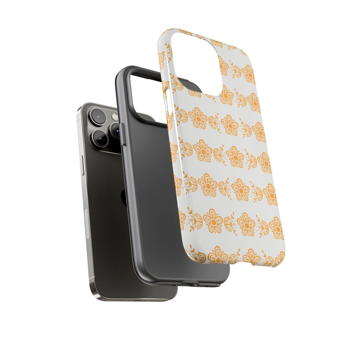 Pyrex Golden Butterfly Floral Phone Case, Tough Cases for Stylish Protection, Gift for Her, Durable, Trendy Floral Design, Cell Phone Cover