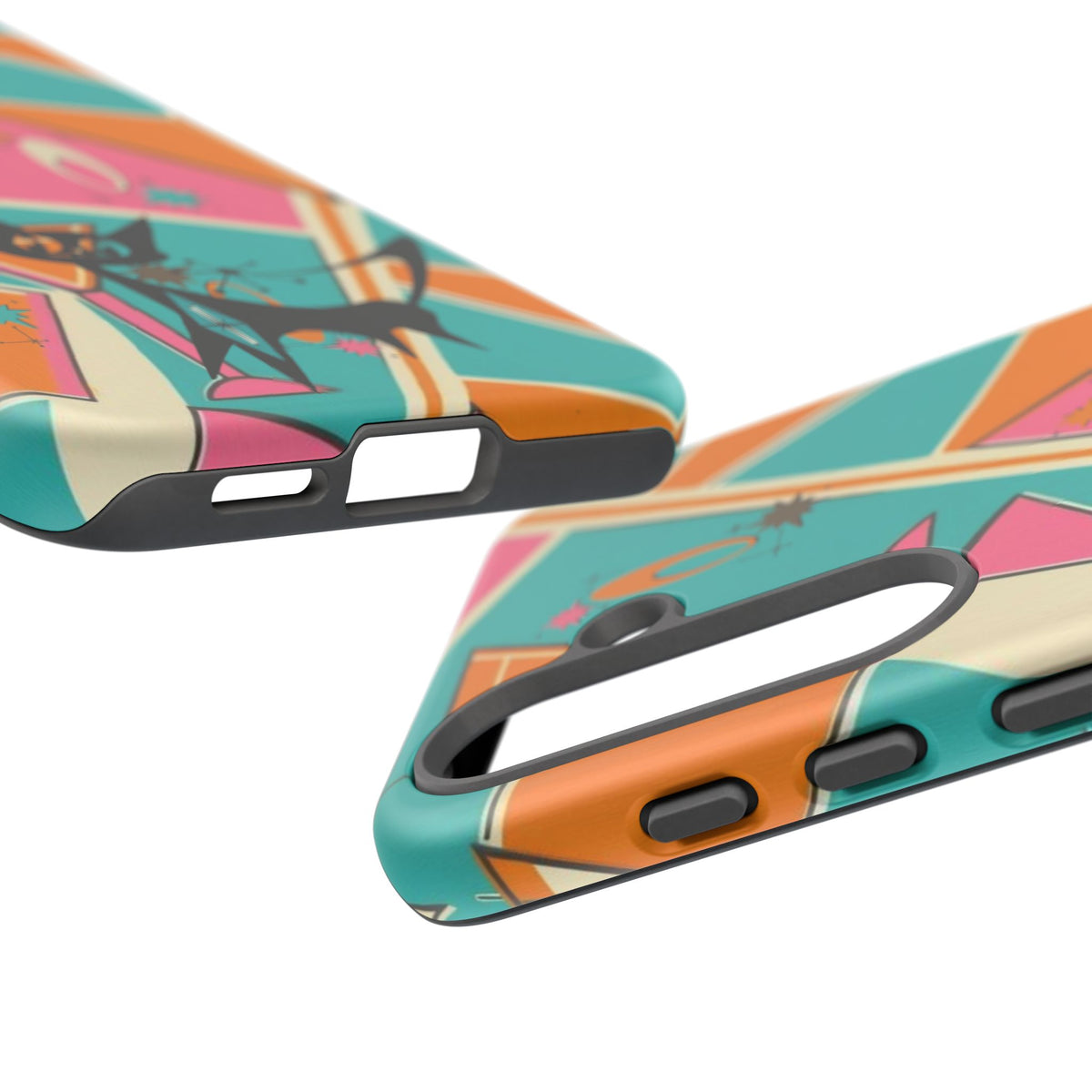 Atomic Cat Mid Mod Retro Cat Phone Case - Tough Cases for Stylish Cat Lovers