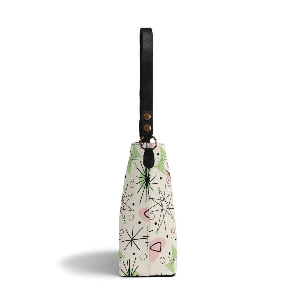 Atomic Cat Bucket Bag, Astro Atomic 50s Kitschy Style - Mid Century Modern Gal