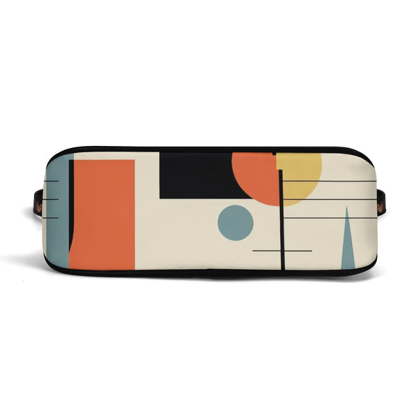 Mid Mod Bauhuas Designed Ladies Luxury Cross Body Bag With Gold Chain