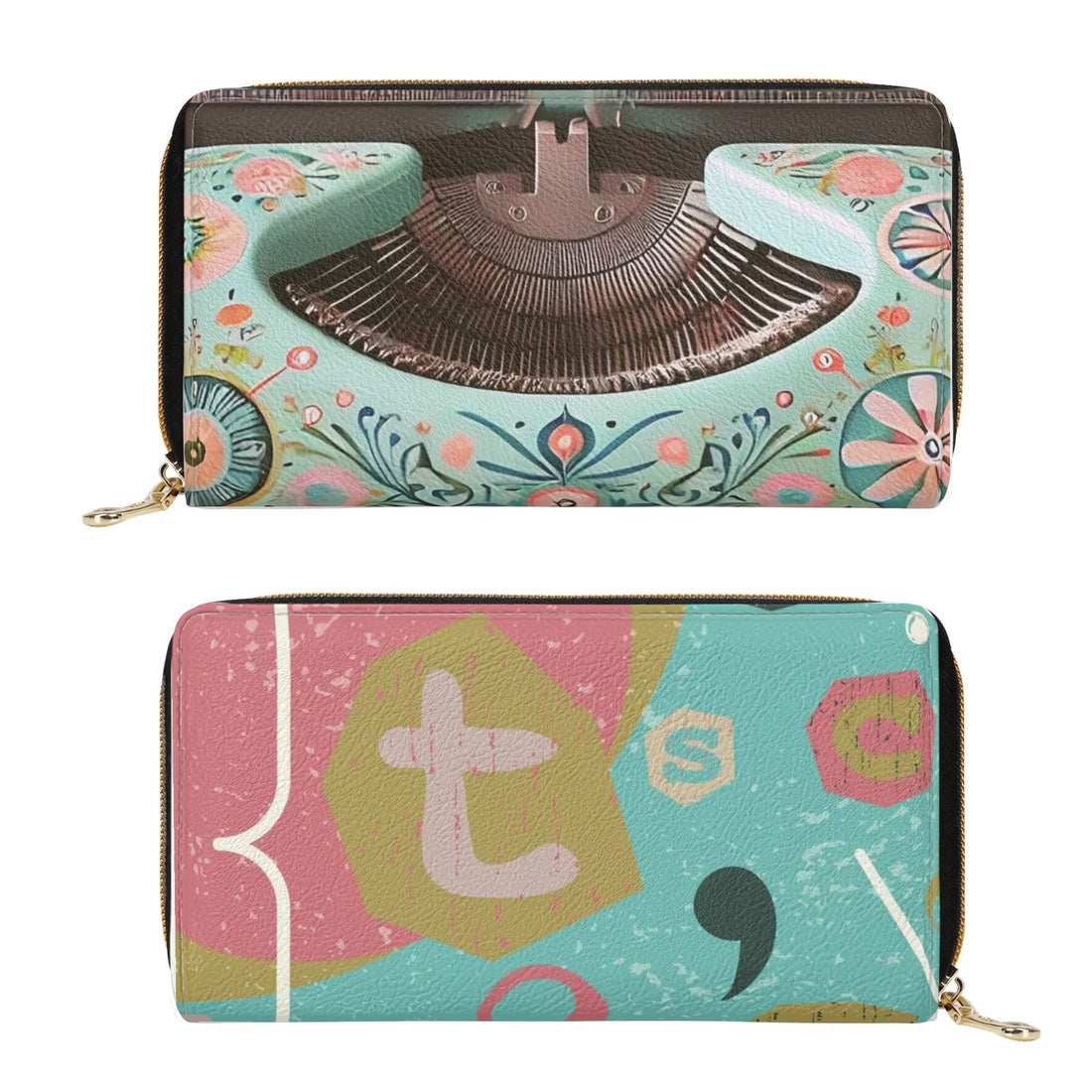Retro Vintage Typewriter Kitschy Mod Wallet - Mid Century Modern Gal