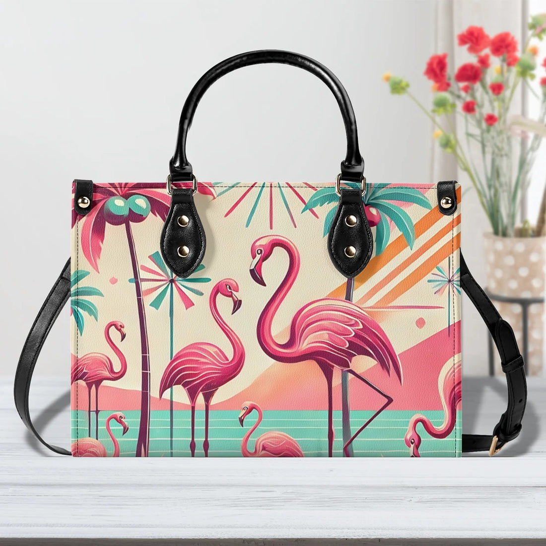 50s Flamingo Kitschy Mod Luxury Handbag