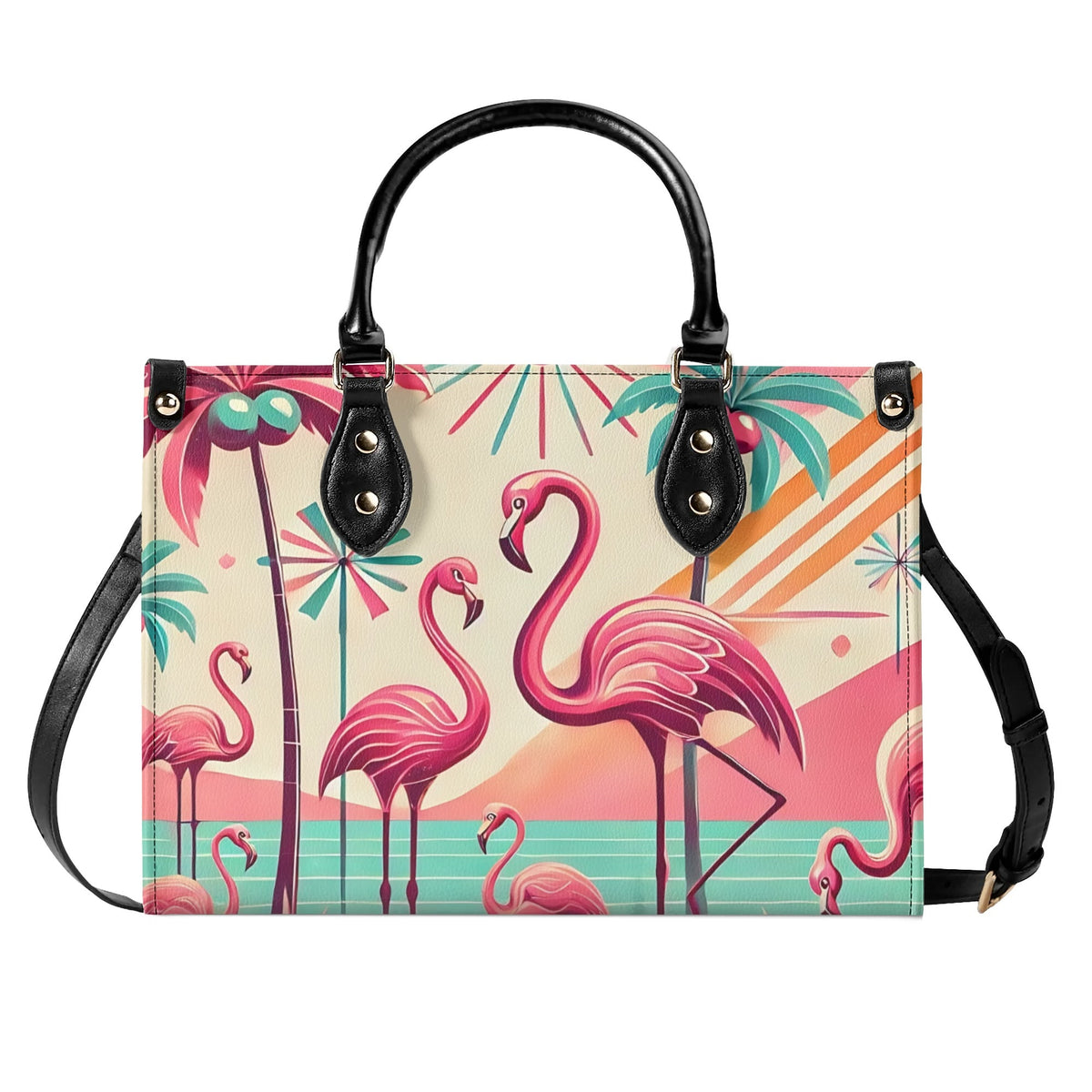 50s Flamingo Kitschy Mod Luxury Handbag - Mid Century Modern Gal