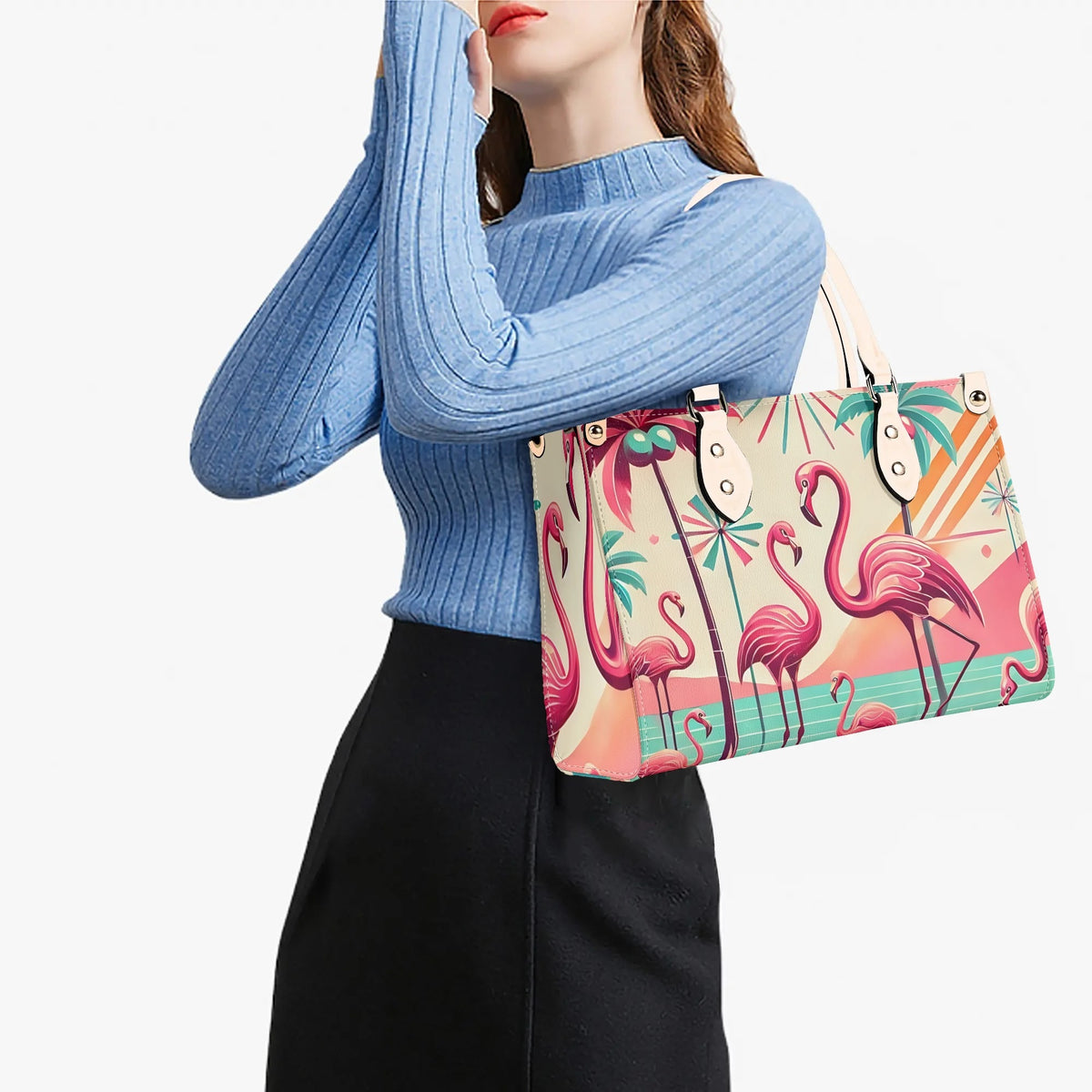 50s Flamingo Kitschy Mod Luxury Handbag - Mid Century Modern Gal