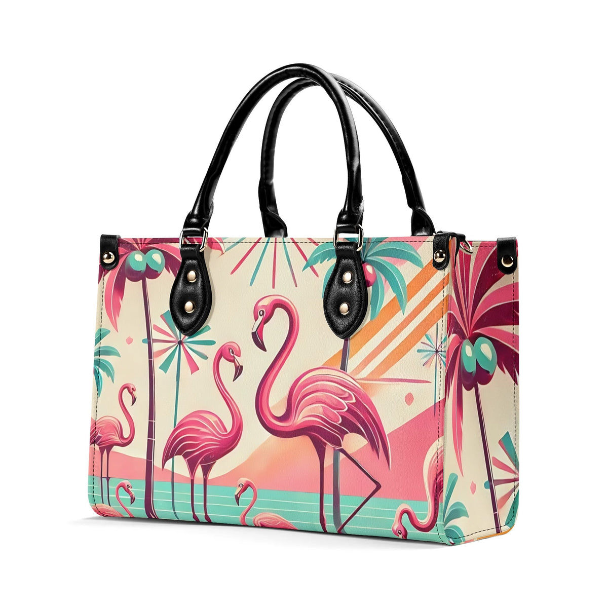 50s Flamingo Kitschy Mod Luxury Handbag - Mid Century Modern Gal