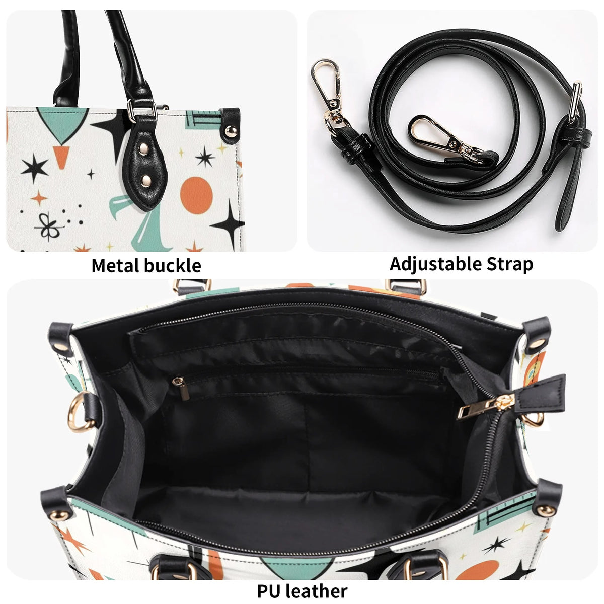 Mid Mox Doxie Lover, Kitschy Retro Trendy Atomic Handbag/Shoulder Bag - Mid Century Modern Gal