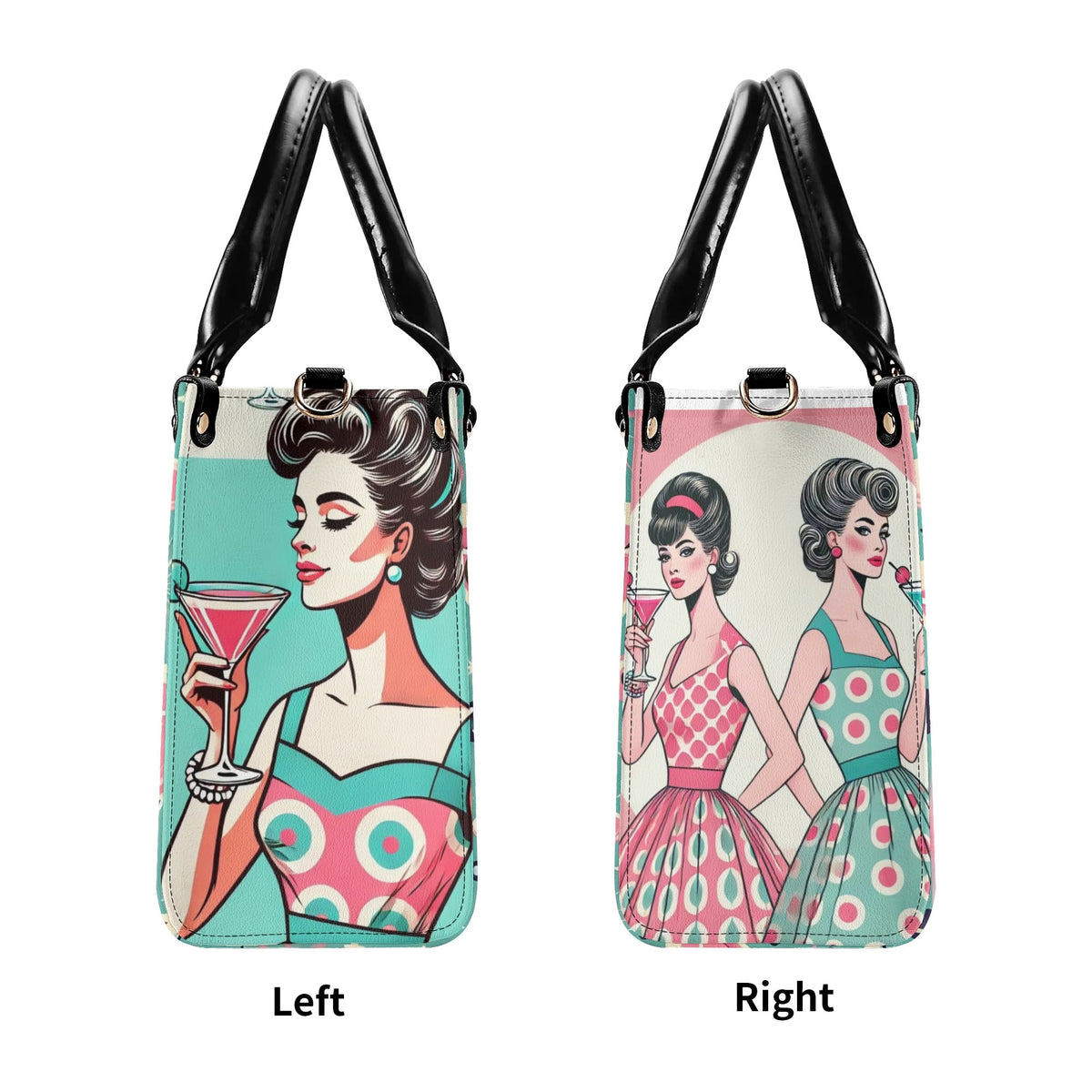 Mid Century Modern Atomic Cocktail Retro Gal Handbag, Kitschy Purse - Mid Century Modern Gal