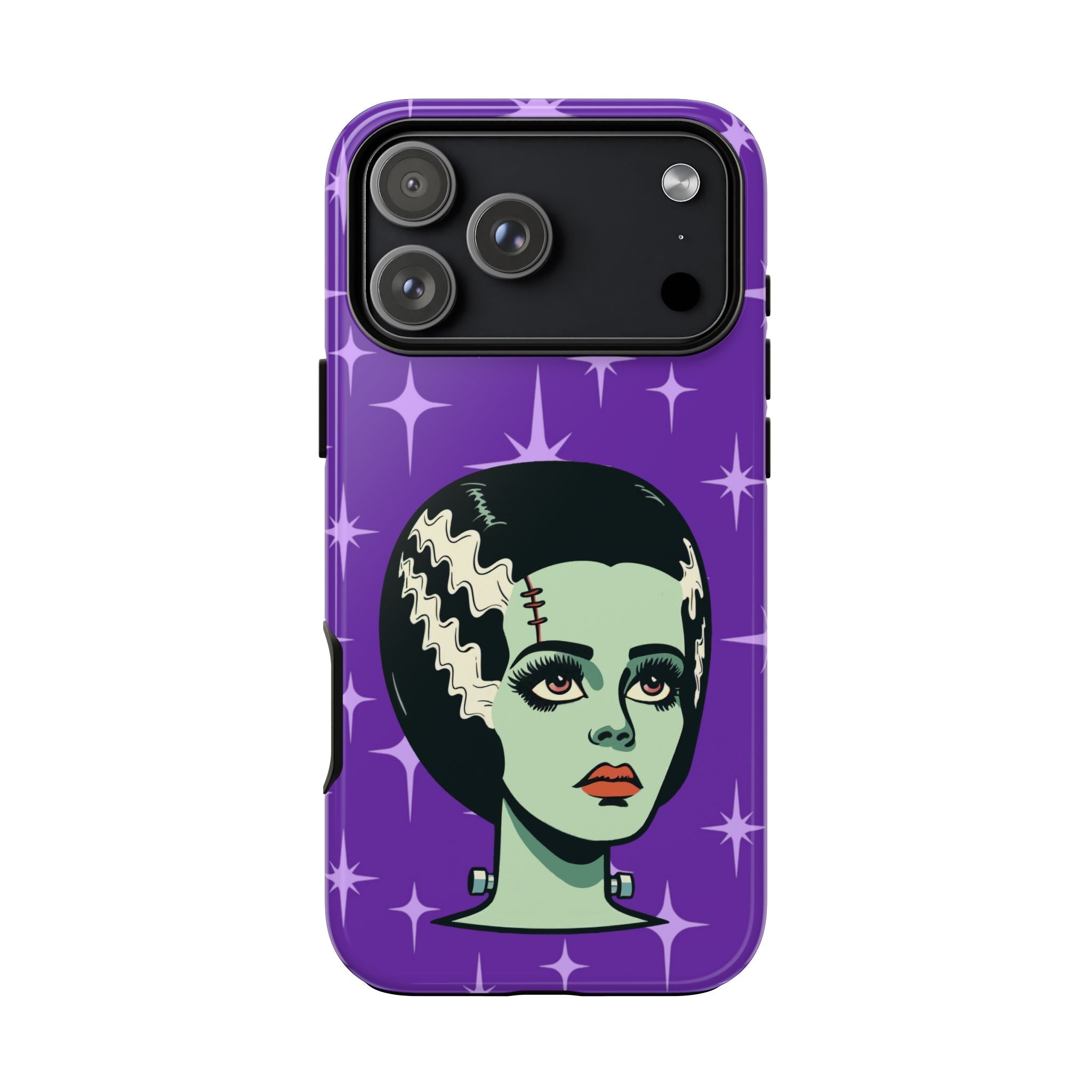 Bride of Frankenstein Retro Mid Mod Horror Buff Purple Halloween Tough Phone Case