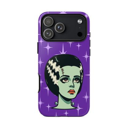 Bride of Frankenstein Retro Mid Mod Horror Buff Purple Halloween Tough Phone Case