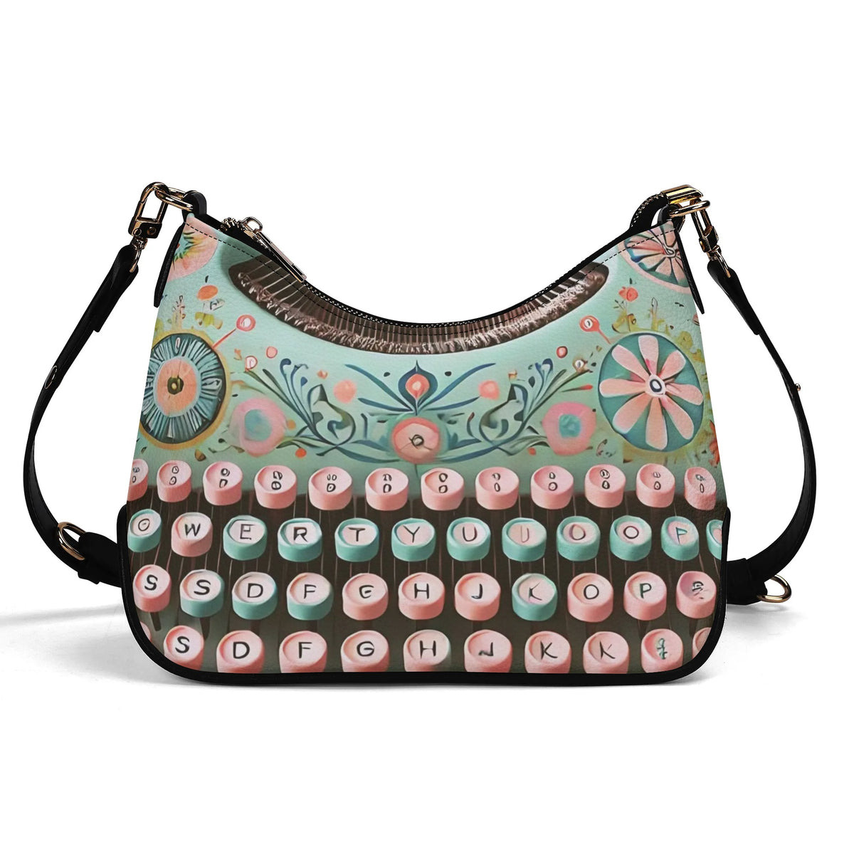 Kitschy Handbag Designed Retro Typewriter, Mid Mod Ladies Shoulder Bag - Mid Century Modern Gal