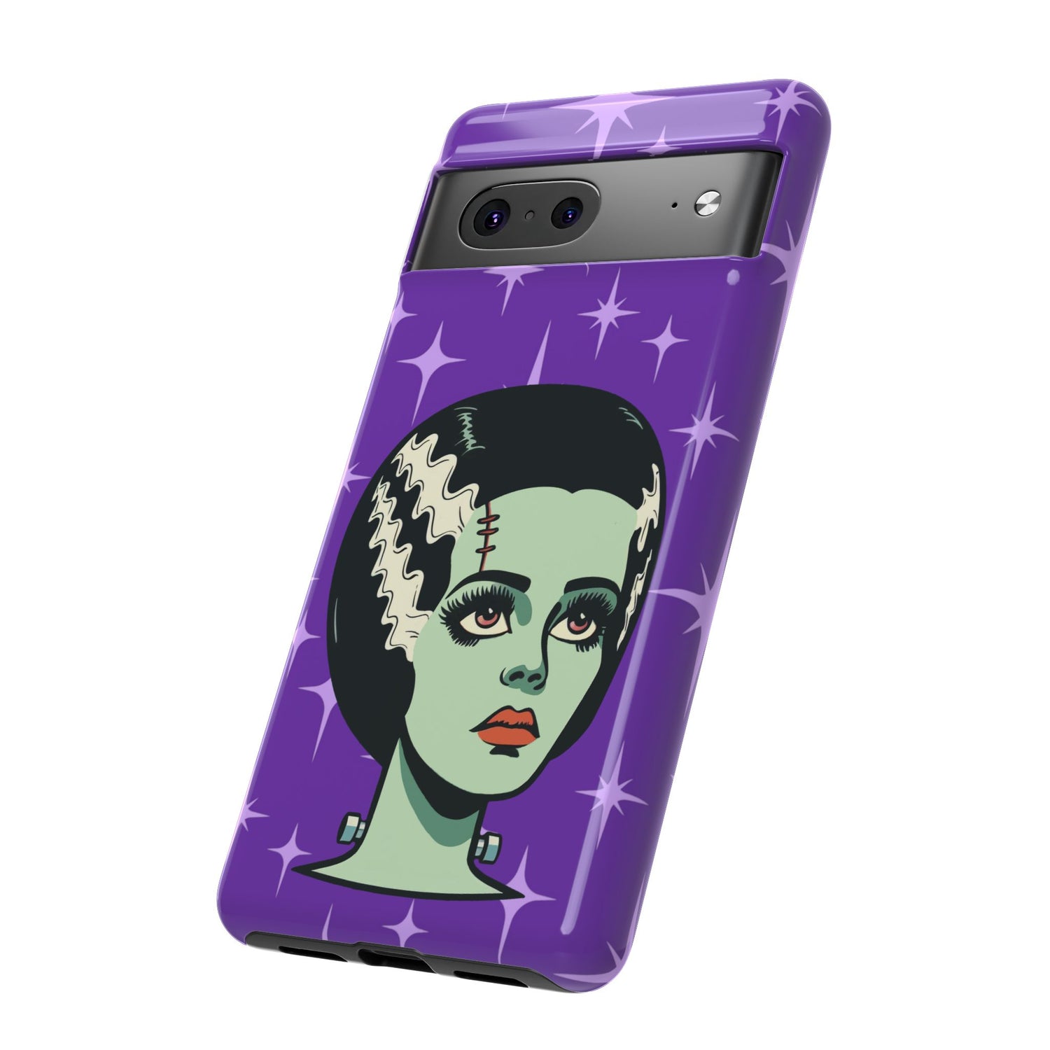 Bride of Frankenstein Retro Mid Mod Horror Buff Purple Halloween Tough Phone Case