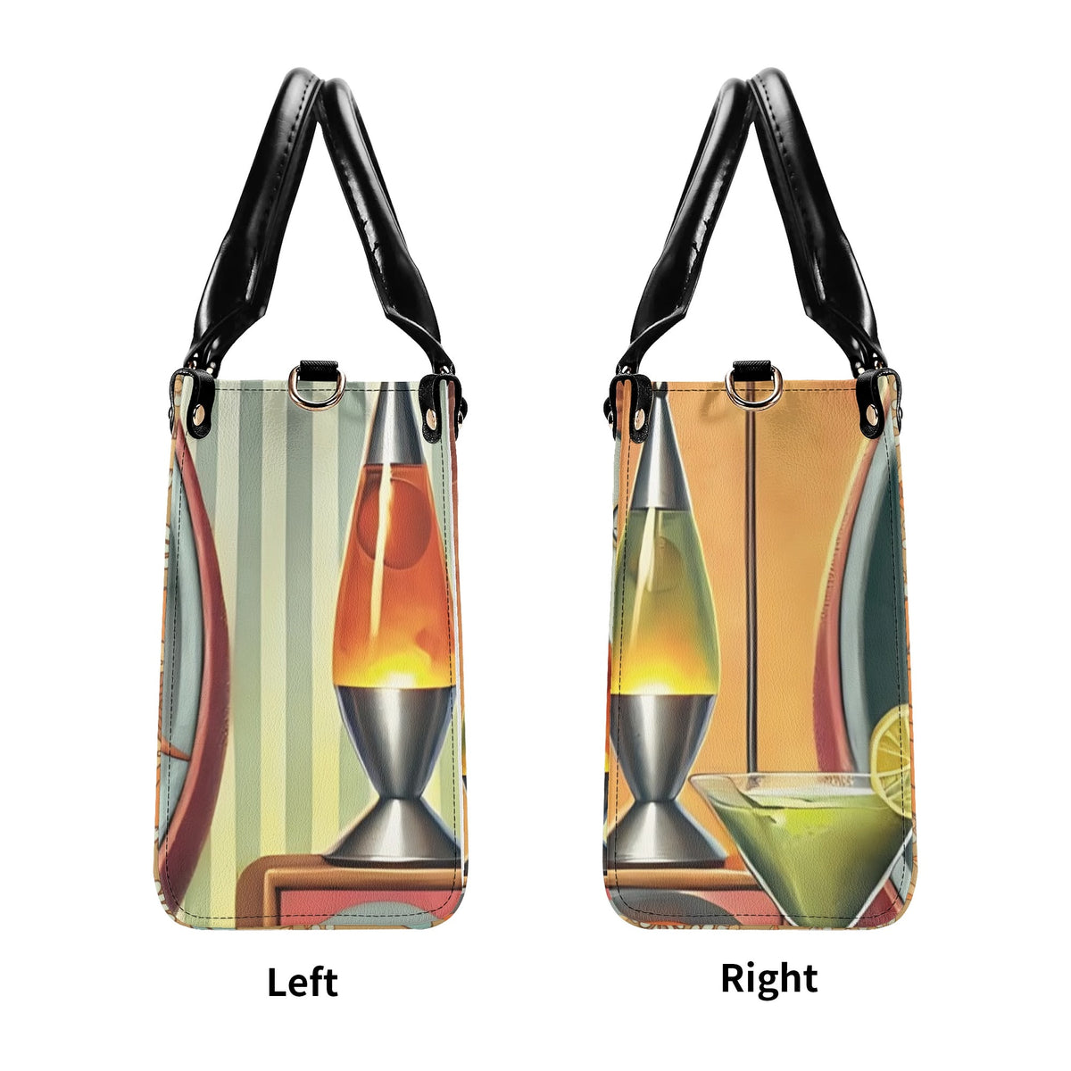 Mid Century Modern Gal, 60s 70s Kitchy Quirky Shoulder-Handbag Sachel Bag - Mid Century Modern Gal
