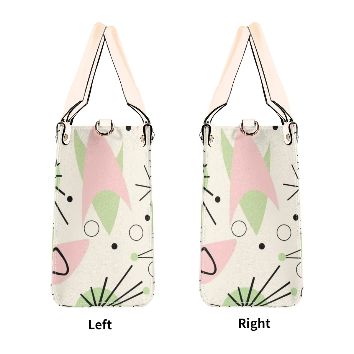 Mid Century Modern Handbag Atomic Cat, Kitschy Mod Starburst Designed - Mid Century Modern Gal
