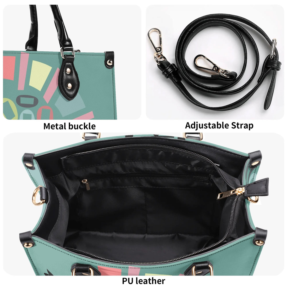 Atomic Cat, Mid Century Modern Gals Kitschy Fun Fan Girl Handbag, Shouldern Bag Purse - Mid Century Modern Gal