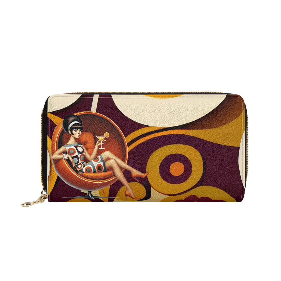 60s Mod Gal, Flower Power Groovy Mid Mod Wallet - Mid Century Modern Gal