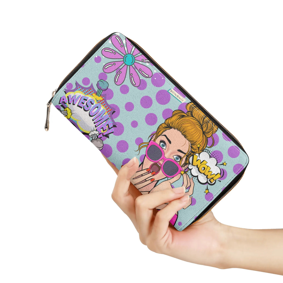 Pop Art Funky Fun Trendy Retro Reversible Wallet - Mid Century Modern Gal