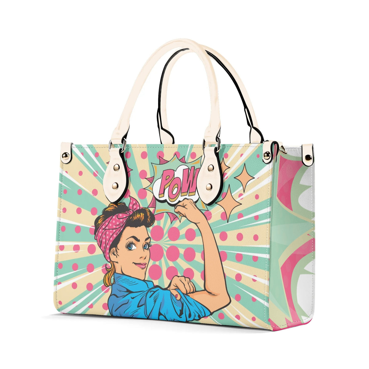 Women Enpowerment Pop Art Retro Cool Funky Fun Handbag, Shoulder Bag - Mid Century Modern Gal