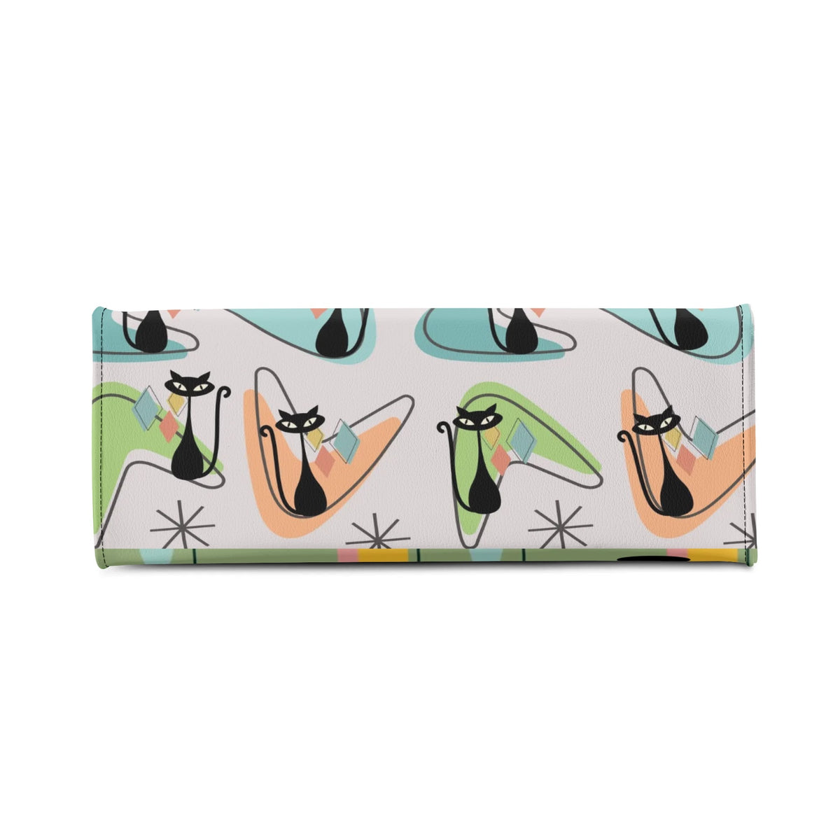 Atomic Cat Kitschy Handbag Reversible Mid Century Mod Handbag, Shoulder Bag - Mid Century Modern Gal