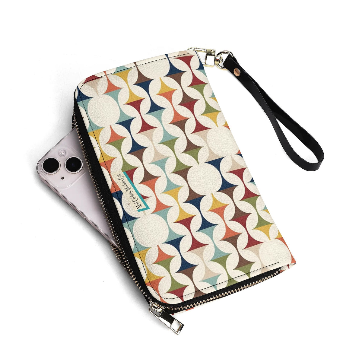 Atomic Cat Modern Scandinavian Designed Kitschy Wallet Wristlet - Mid Century Modern Gal