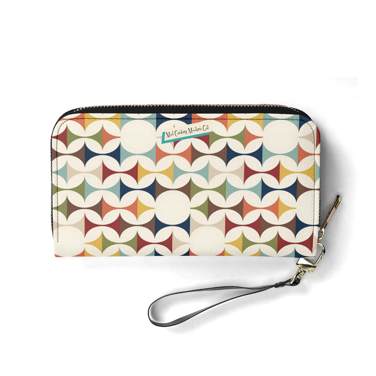 Atomic Cat Modern Scandinavian Designed Kitschy Wallet Wristlet - Mid Century Modern Gal