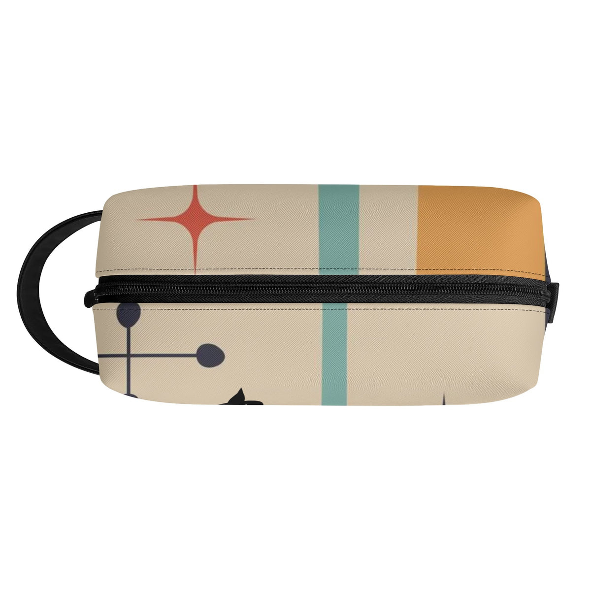 Atomic Kitty Travel Bag, Toiletry Bag, Kitschy Mod Style - Mid Century Modern Gal