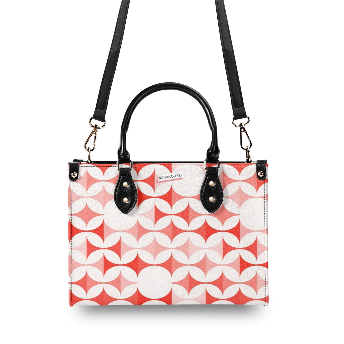 Atomic Cat Handbag, Kitschy Cat With Couquette Bow, Scandi Designed Funky Fun Shoulder Bag