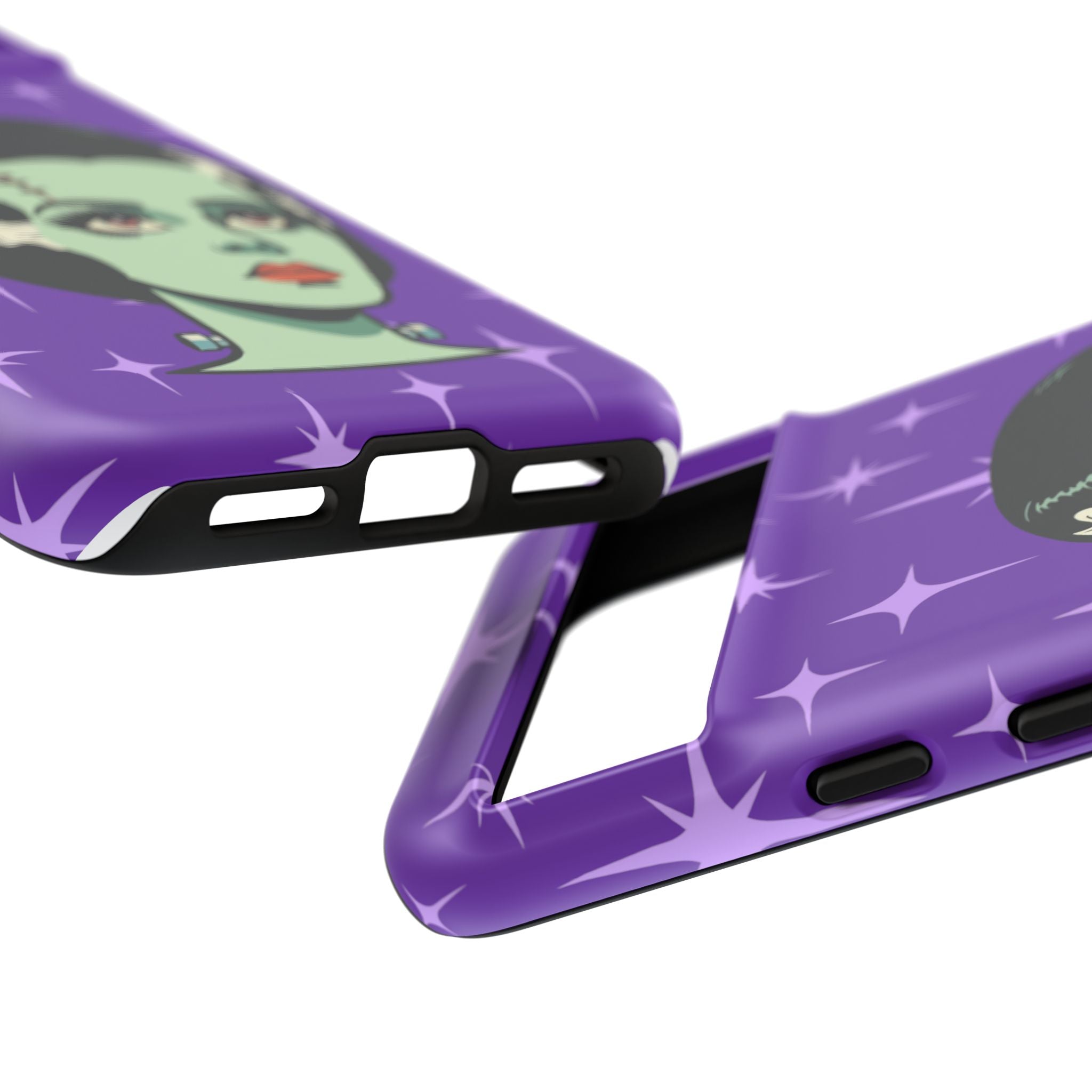 Bride of Frankenstein Retro Mid Mod Horror Buff Purple Halloween Tough Phone Case