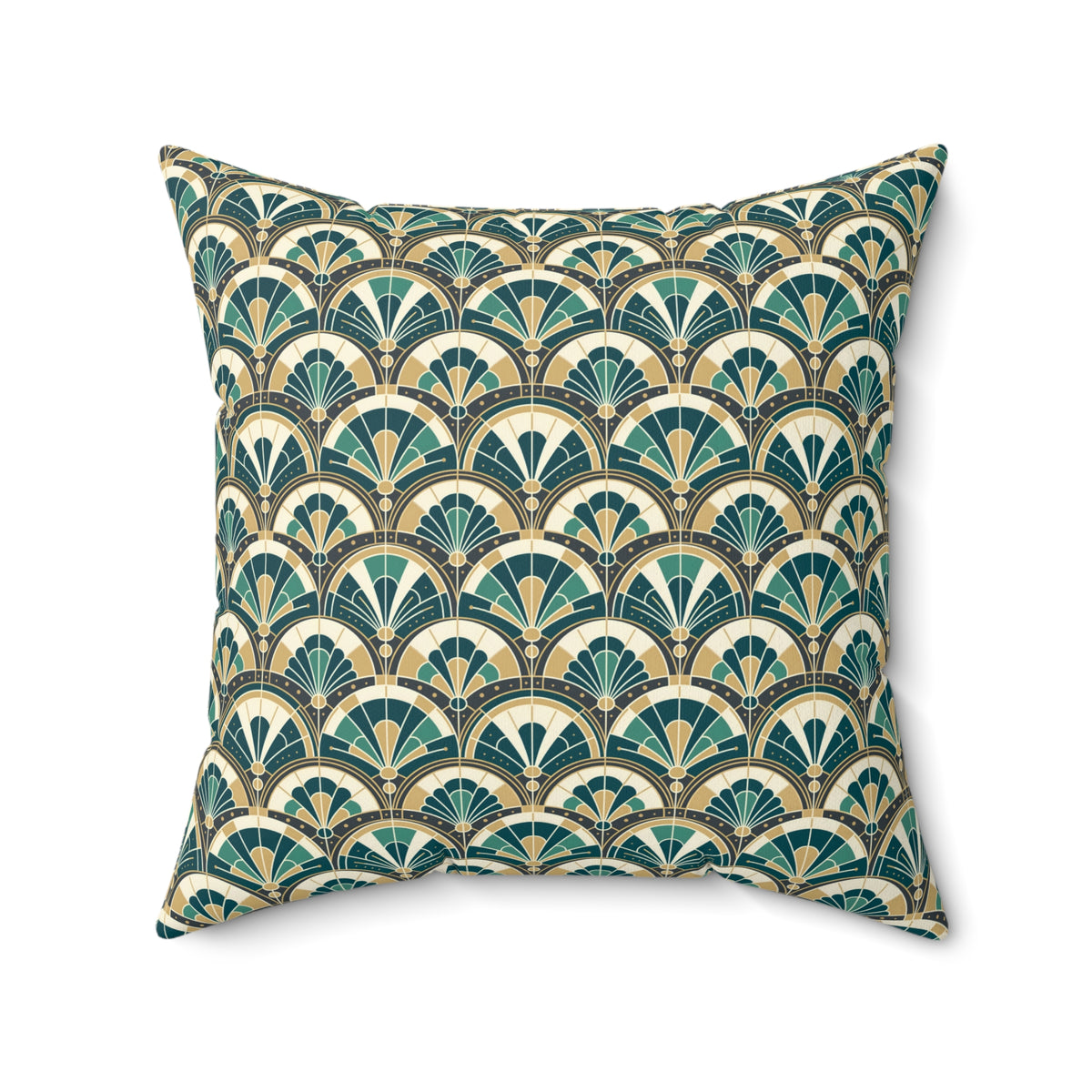 Art Deco Peacock Inspired Pillow Cover and Insert - Mid Century Modern Gal