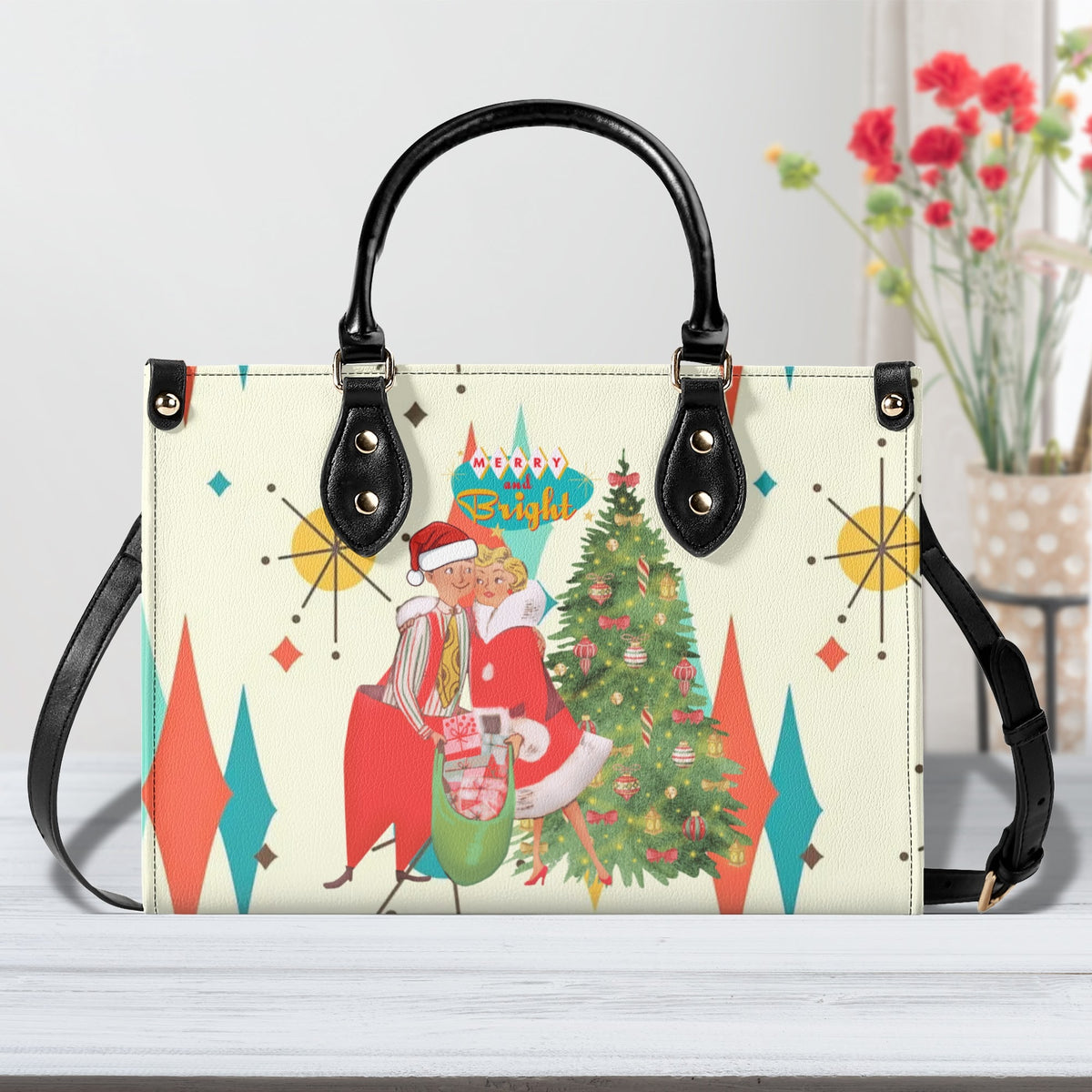 Retro Vintage 50s Holiday Kitsch Handbag - Mid Century Modern Gal