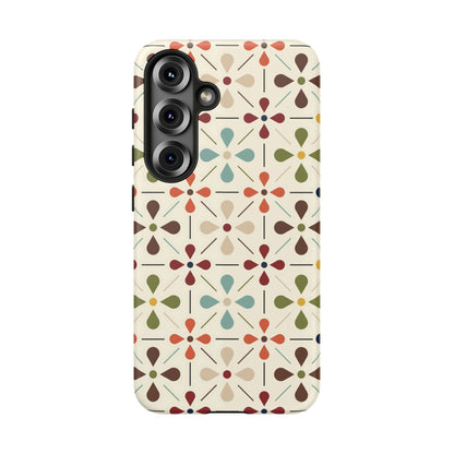 Scandinavian Flower, Mid Modern Danish Design Tough Phone Case