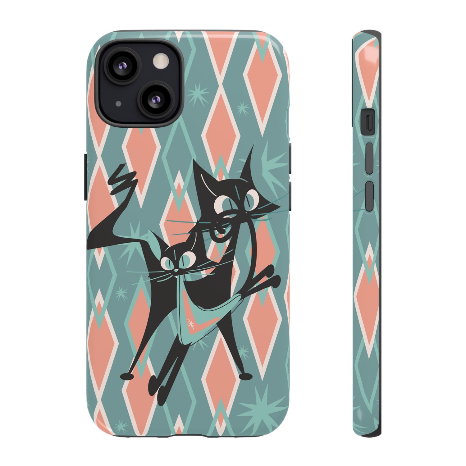 Mid Mod Atomic Cat Kitschy Retro Chic Samsung, Smart Phone Tough Cases