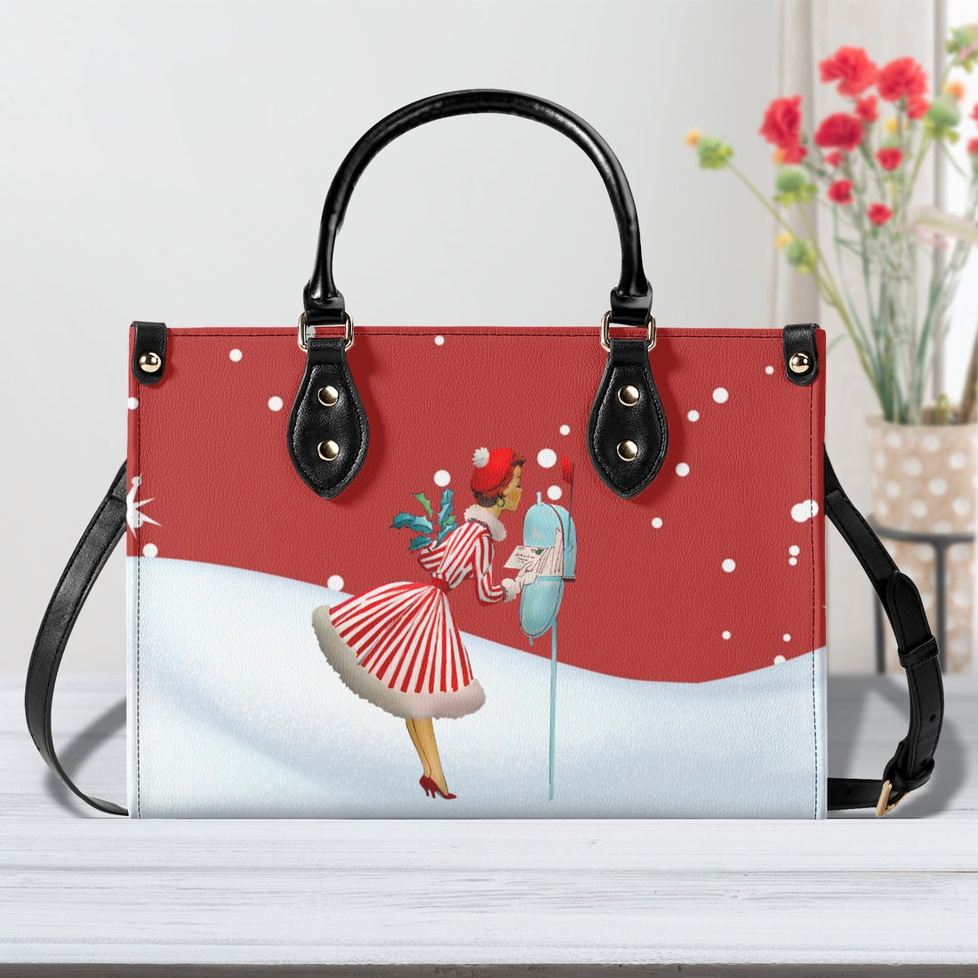 Christmas Handbag, Retro 50s Gal Holiday Purse For The Season - Mid Century Modern Gal