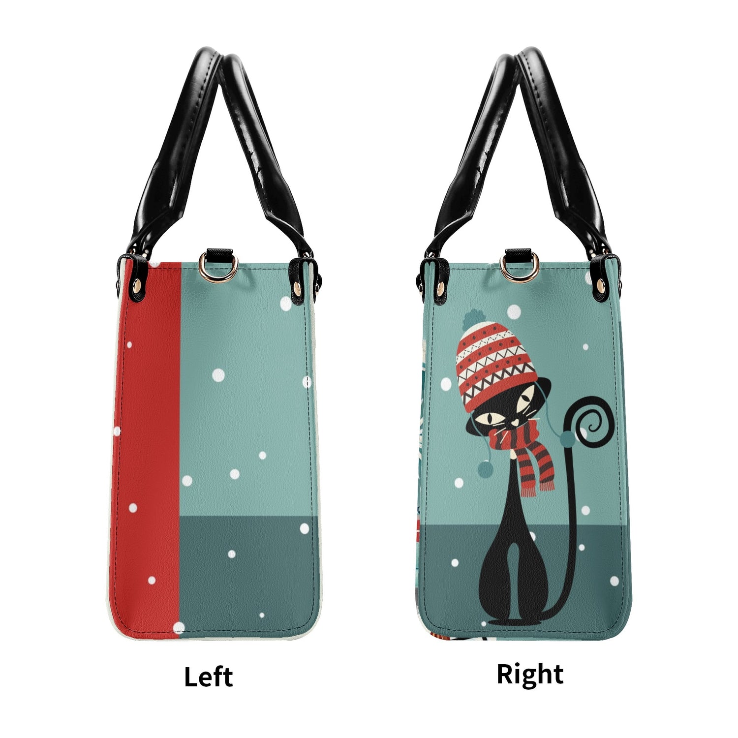 Atomic Cat, Mod Gal Winter Seasonal Handbag, Shoulder Bag Hip Trendy Apparel For The Season