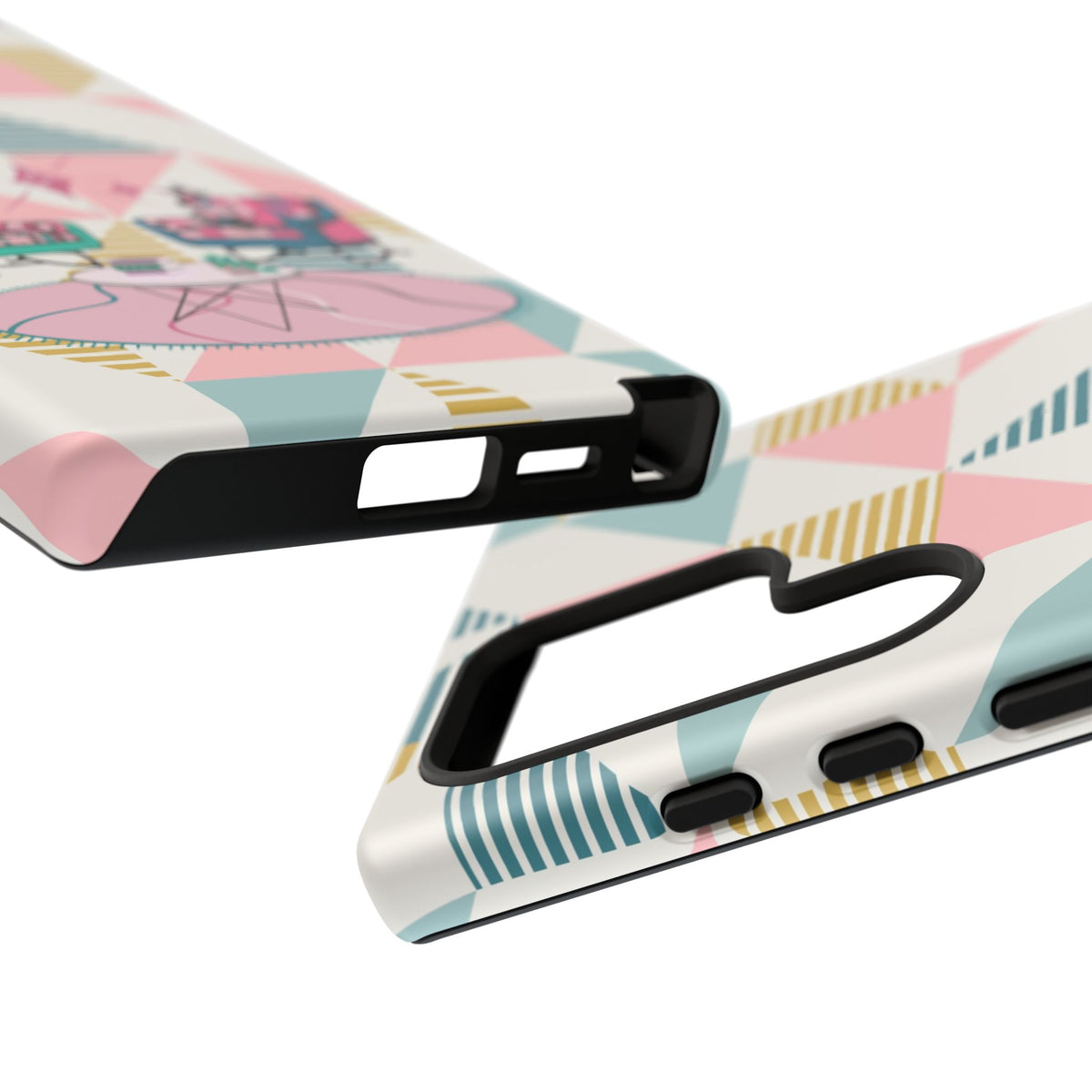 Atomic Cats Reading, Book Talk, Book Lover, Retro Chic Phone Case with Retro Vibe - Cozy Living Room Design